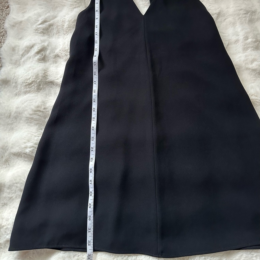 Chic Zara Black Backless Mini Dress with Blue and White Embellishments-L - Picture 10 of 12